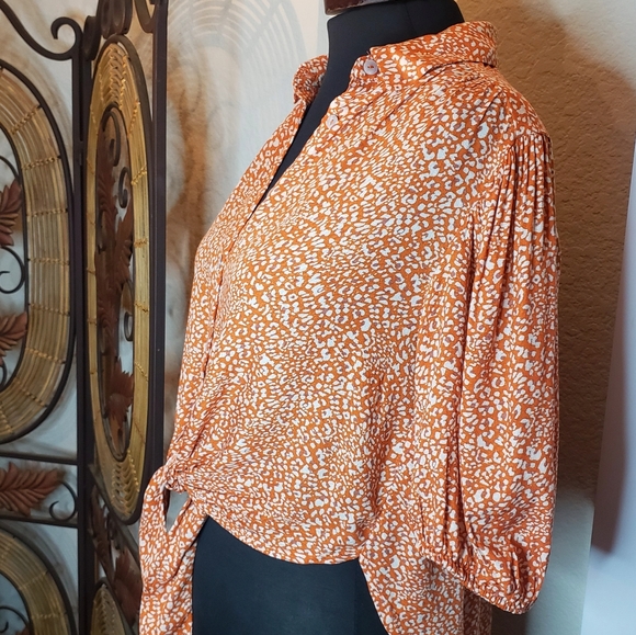 Free People Celia Printed Blouse Size: XS - Picture 9 of 15